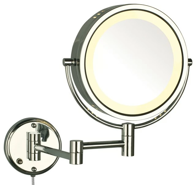 Hot Sale π SEE ALL INDUSTRIES Modern Chrome Wall Mounted Lighted Make Up Mirror, Corded Plug-In π€© 1 Hot Sale π SEE ALL INDUSTRIES Modern Chrome Wall Mounted Lighted Make Up Mirror, Corded Plug-In π€©