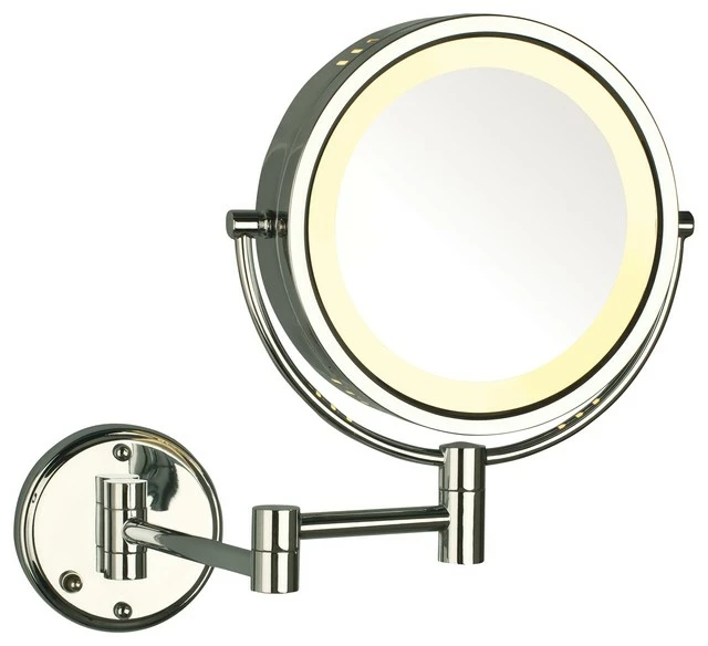 Flash Sale ๐ SEE ALL INDUSTRIES Modern Chrome Wall Mounted Lighted Make Up Mirror, Hard Wire ๐ 1 Flash Sale ๐ SEE ALL INDUSTRIES Modern Chrome Wall Mounted Lighted Make Up Mirror, Hard Wire ๐