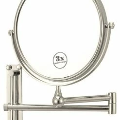 Top 10 ✔️ Nameeks Round Wall Mounted 3x Magnification Mirror, Satin Nickel 🤩
