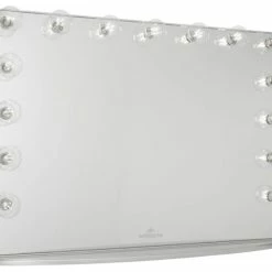 Cheapest ⌛ Impressions Vanity Company Hollywood Glow Lite Pro Vanity Mirror, Shimmery Silver, Clear Bulbs, Non-Bluetoo 🥰