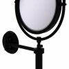Deals 🤩 Allied Brass Soho Wall-Mount Make-Up Mirror, 8" Dia, 4X Magnification, Matte Black 🎁