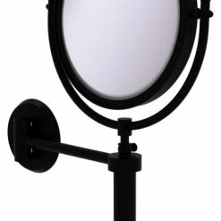 Deals 🤩 Allied Brass Soho Wall-Mount Make-Up Mirror, 8" Dia, 4X Magnification, Matte Black 🎁