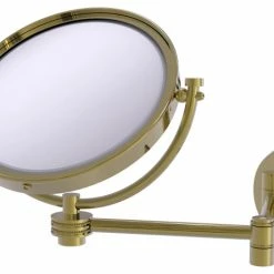Deals 🥰 Allied Brass 8" Wall-Mount Extending Dotted Makeup Mirror 2X Magnification, Unlacquered Brass 😉