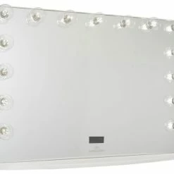 Best deal 👏 Impressions Vanity Company Hollywood Glow Lite Pro Vanity Mirror, White, Clear Bulbs, Bluetooth 👍