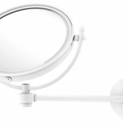 Top 10 ✔️ Allied Brass 8" Wall-Mount Makeup Mirror 5X Magnification, Matte White 😉