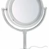 Buy ⭐ Jerdon HL745CO 8.5" Tabletop Two-Sided Swivel Halo Lighted Vanity Mirror, Matte ⭐