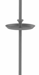 Best Sale 🌟 Allied Brass Floor Make-Up Mirror, 8" Dia, 5X Magnification, Shaving Tray, Matte Gray 👏