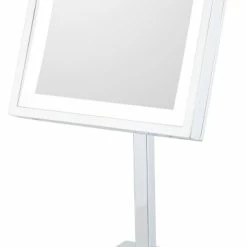Brand new ❤️ Aptations Square Rechargeable LED Lighted Freestanding Makeup Mirror, Chrome, Cool White L 🔥