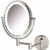 Outlet ⭐ Jerdon 8" X 10" Lighted Wall Mirror With 5X-1X Mag, Chrome 💯
