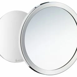 Cheapest ⌛ Smedbo Inc Outline Shaving/Make-Up Mirror Self Adhesive/Magnetic Chrome 👍