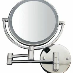 Wholesale 🔔 Whitehaus Collection Whitehaus WHMR912-C Round Wall Mount Dual Led 7X Magnified Mirror 😀